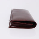 CARTIER Happy Birthday Long Wallet Patent leather Bordeaux Auth BA14336-4