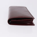 CARTIER Happy Birthday Long Wallet Patent leather Bordeaux Auth BA14336-5