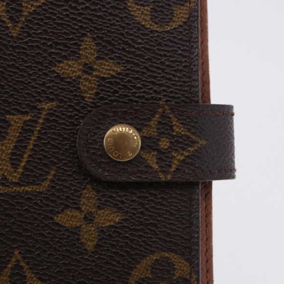 LOUIS VUITTON Monogram Agenda PM Day Planner Cover R20005 LV Auth BA14337