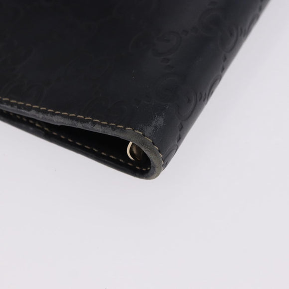 GUCCI Micro GG Guccissima Day Planner Cover Leather Navy 115240 Auth BA14338
