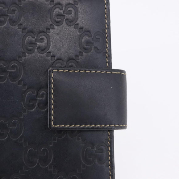 GUCCI Micro GG Guccissima Day Planner Cover Leather Navy 115240 Auth BA14338