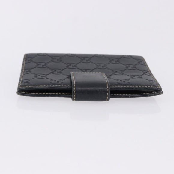 GUCCI Micro GG Guccissima Day Planner Cover Leather Navy 115240 Auth BA14338