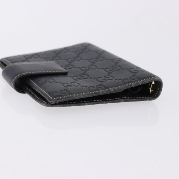 GUCCI Micro GG Guccissima Day Planner Cover Leather Navy 115240 Auth BA14338