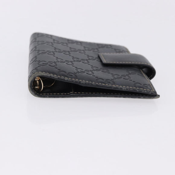 GUCCI Micro GG Guccissima Day Planner Cover Leather Navy 115240 Auth BA14338