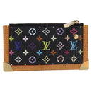 LOUIS VUITTON Monogram Multicolor Pochette Cles Purse Black M13664 Auth BA14342V-2