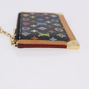 LOUIS VUITTON Monogram Multicolor Pochette Cles Purse Black M13664 Auth BA14342V-4