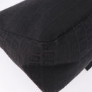 FENDI Zucchino Canvas Mamma Baguette Hand Bag Black Silver Auth BA14344-15