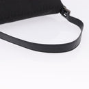 FENDI Zucchino Canvas Mamma Baguette Hand Bag Black Silver Auth BA14344-7