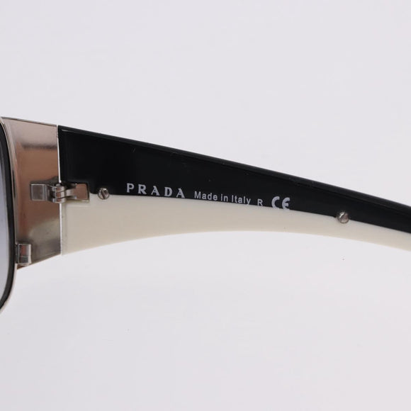 PRADA Sunglasses plastic White Brown Auth BA14346