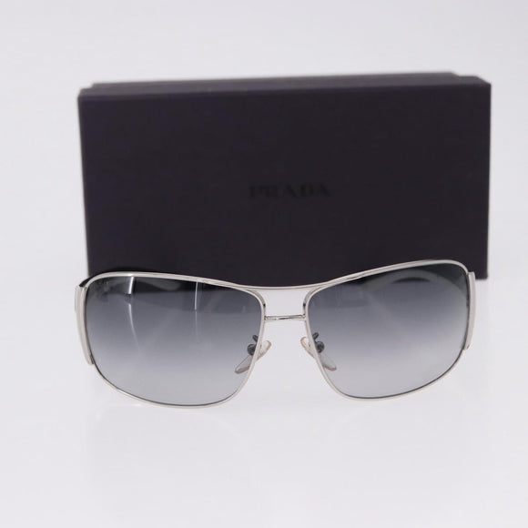 PRADA Sunglasses plastic White Brown Auth BA14346