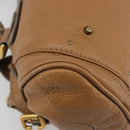 Chloe Paddington Hand Bag Leather Brown Gold Silver Auth BA14347V-15