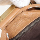 Chloe Paddington Hand Bag Leather Brown Gold Silver Auth BA14347V-21