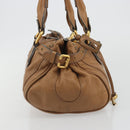 Chloe Paddington Hand Bag Leather Brown Gold Silver Auth BA14347V-4