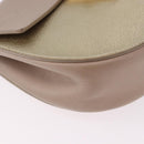 Chloe Drew Chain Shoulder Bag Leather Beige Gold Auth BA14348-9