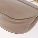 Chloe Drew Chain Shoulder Bag Leather Beige Gold Auth BA14348-16