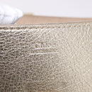 Chloe Drew Chain Shoulder Bag Leather Beige Gold Auth BA14348-18