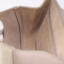 Chloe Drew Chain Shoulder Bag Leather Beige Gold Auth BA14348-20
