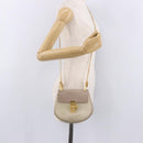 Chloe Drew Chain Shoulder Bag Leather Beige Gold Auth BA14348-22