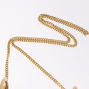 Chloe Drew Chain Shoulder Bag Leather Beige Gold Auth BA14348-8