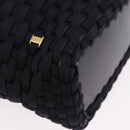 Salvatore Ferragamo Shoulder Bag Canvas Black Gold Auth BA14349A-9