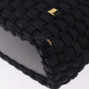 Salvatore Ferragamo Shoulder Bag Canvas Black Gold Auth BA14349A-16