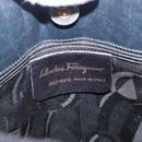 Salvatore Ferragamo Shoulder Bag Canvas Black Gold Auth BA14349A-12