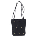 Salvatore Ferragamo Shoulder Bag Canvas Black Gold Auth BA14349A-13