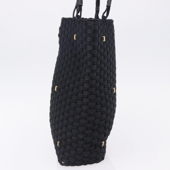 Salvatore Ferragamo Shoulder Bag Canvas Black Gold Auth BA14349A