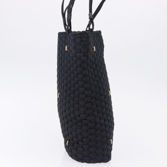 Salvatore Ferragamo Shoulder Bag Canvas Black Gold Auth BA14349A
