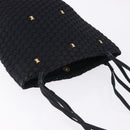 Salvatore Ferragamo Shoulder Bag Canvas Black Gold Auth BA14349A-6
