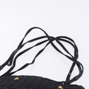Salvatore Ferragamo Shoulder Bag Canvas Black Gold Auth BA14349A-8