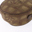CHANEL New Travel Line Pouch Nylon Khaki CC Auth BA14351A-11