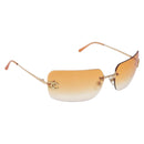 CHANEL Sunglasses metal Gold CC Auth BA14352M-1