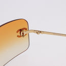 CHANEL Sunglasses metal Gold CC Auth BA14352M-10