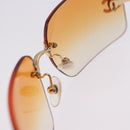 CHANEL Sunglasses metal Gold CC Auth BA14352M-13