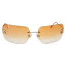CHANEL Sunglasses metal Gold CC Auth BA14352M-2