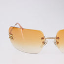 CHANEL Sunglasses metal Gold CC Auth BA14352M-4