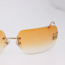CHANEL Sunglasses metal Gold CC Auth BA14352M-5