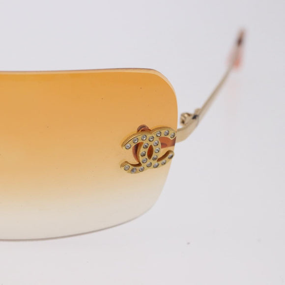CHANEL Sunglasses metal Gold CC Auth BA14352M