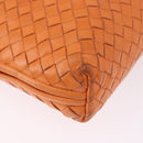 BOTTEGA VENETA INTRECCIATO Shoulder Bag Leather Orange Gold Auth BA14353-10