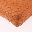 BOTTEGA VENETA INTRECCIATO Shoulder Bag Leather Orange Gold Auth BA14353-13