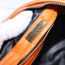 BOTTEGA VENETA INTRECCIATO Shoulder Bag Leather Orange Gold Auth BA14353-15