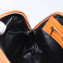 BOTTEGA VENETA INTRECCIATO Shoulder Bag Leather Orange Gold Auth BA14353-18