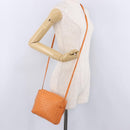 BOTTEGA VENETA INTRECCIATO Shoulder Bag Leather Orange Gold Auth BA14353-21