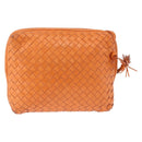 BOTTEGA VENETA INTRECCIATO Shoulder Bag Leather Orange Gold Auth BA14353-3