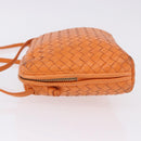 BOTTEGA VENETA INTRECCIATO Shoulder Bag Leather Orange Gold Auth BA14353-5