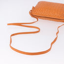 BOTTEGA VENETA INTRECCIATO Shoulder Bag Leather Orange Gold Auth BA14353-7