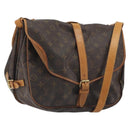 LOUIS VUITTON Monogram Saumur 35 Shoulder Bag M42254 LV Auth BA14354-1