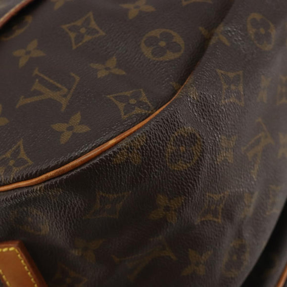 LOUIS VUITTON Monogram Saumur 35 Shoulder Bag M42254 LV Auth BA14354