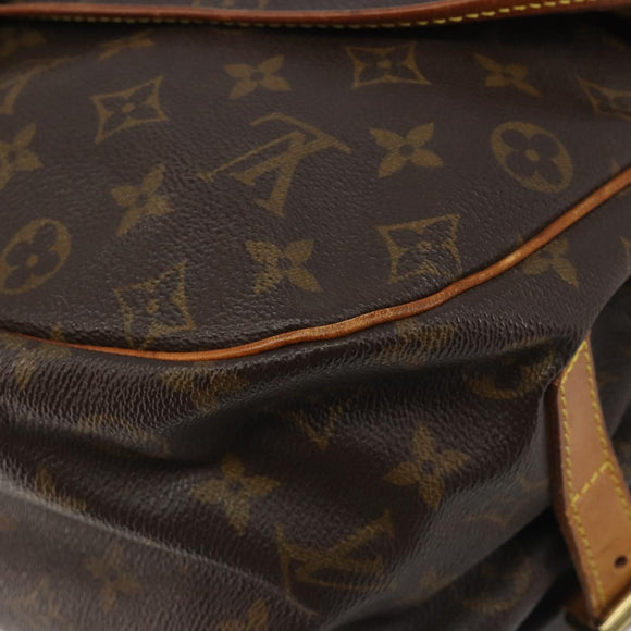 LOUIS VUITTON Monogram Saumur 35 Shoulder Bag M42254 LV Auth BA14354